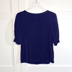 Sparkly blue blouse!